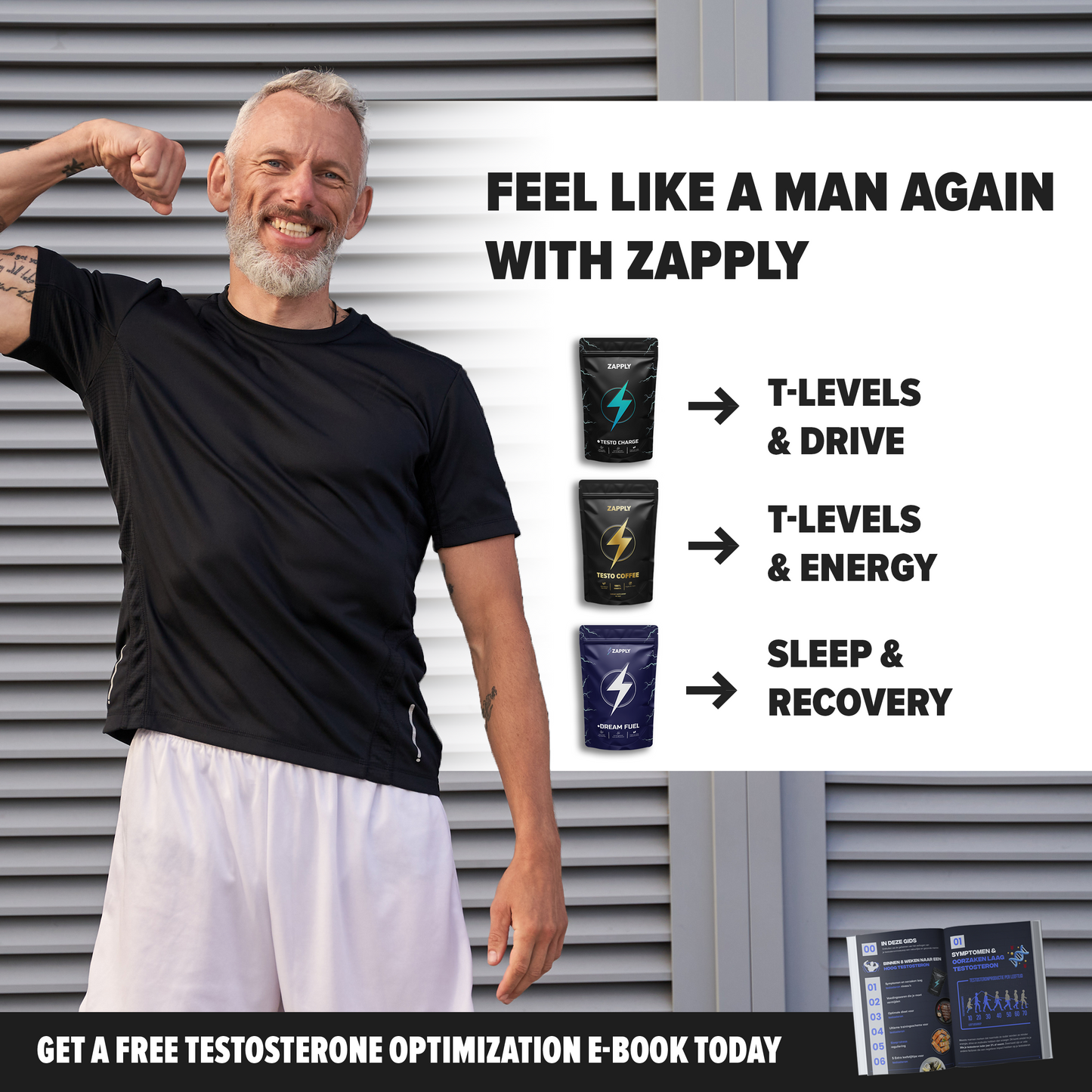 Testo Charge: 90 capsules + Free E-book
