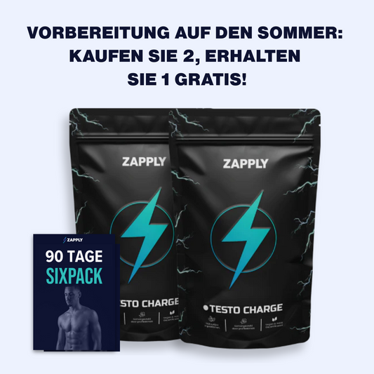 Testo Charge – Testosteron-Unterstützung – 2+1 GRATIS ANGEBOT