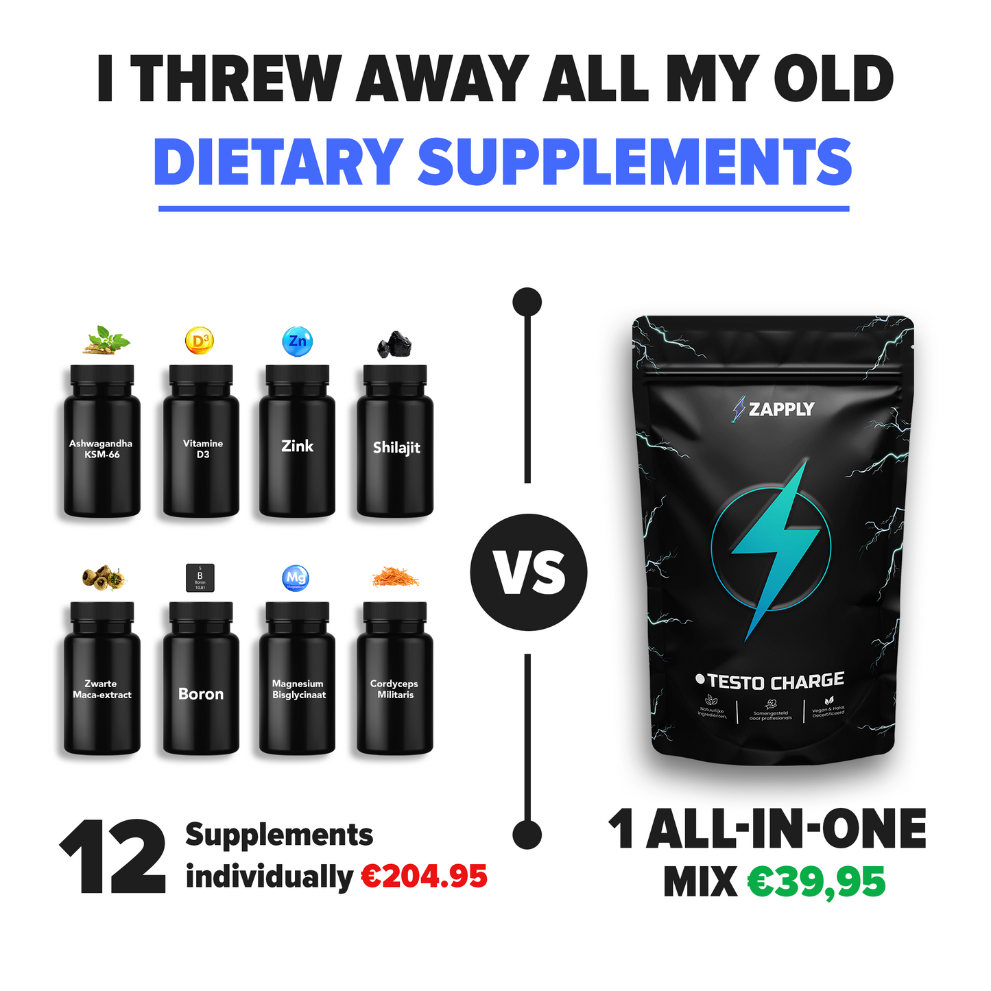 Testo Charge: 90 capsules + Free E-book