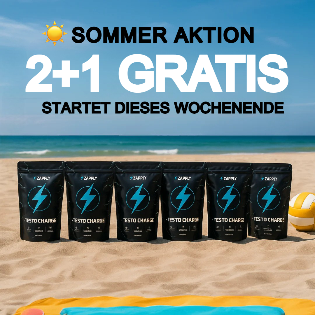 Testo Charge – Testosteron-Unterstützung – 2+1 GRATIS ANGEBOT